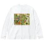 原倫子/ Tomoko HaraのFull bloom & Japanese grass lizard. Big Long Sleeve T-Shirt