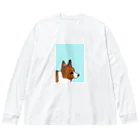 りりのお絵描き屋さんの凛としたコーギー Big Long Sleeve T-Shirt