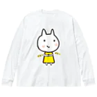 Drecome_Designの【悪巧み】うさねこ【腹黒】 ビッグシルエットロングスリーブTシャツ