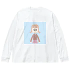 しなひな⇞のくすみちゃん ビッグシルエットロングスリーブTシャツ