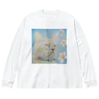 理絵のねこ ぬくぬく ビッグシルエットロングスリーブTシャツ