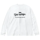 SANKAKU DESIGN STOREの1986ver. 懐かしのあの頃に戻りたい。for black ビッグシルエットロングスリーブTシャツ