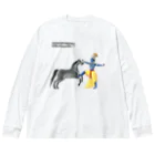 Nursery Rhymes  【アンティークデザインショップ】のクリシュナ VS 馬の悪魔 Big Long Sleeve T-Shirt