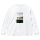 なぎの夕焼け ビッグシルエットロングスリーブTシャツ