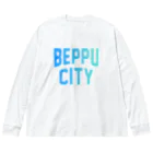 JIMOTOE Wear Local Japanの別府市 BEPPU CITY ビッグシルエットロングスリーブTシャツ