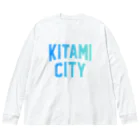 JIMOTOE Wear Local Japanの北見市 KITAMI CITY ビッグシルエットロングスリーブTシャツ