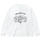 ブルーカメラのシンプルTシャツ屋のワーゲンバスでどこに行こう？ Big Long Sleeve T-Shirt