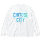 JIMOTOE Wear Local Japanの千歳市 CHITOSE CITY Big Long Sleeve T-Shirt