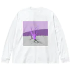 Niebuhrのdead vlei purple ビッグシルエットロングスリーブTシャツ