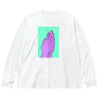 Niebuhrのpray hand ビッグシルエットロングスリーブTシャツ