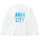 JIMOTOE Wear Local Japanの阿南市 ANAN CITY ビッグシルエットロングスリーブTシャツ