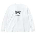 savannahのRibbon-Black Big Long Sleeve T-Shirt