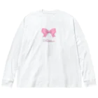 savannahのRibbon-Pink ビッグシルエットロングスリーブTシャツ