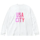 JIMOTOE Wear Local Japanの宇佐市 USA CITY Big Long Sleeve T-Shirt