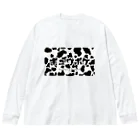 GyuUGyuUのギュウポケロゴ牛柄 Big Long Sleeve T-Shirt