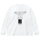 YUICHI design shopのびよーんウサギ ビッグシルエットロングスリーブTシャツ