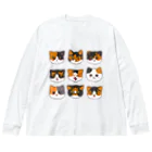 ふわにゃんshopのうちのミケちゃん Big Long Sleeve T-Shirt