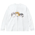 ふわにゃんshopののんびりにゃんず ビッグシルエットロングスリーブTシャツ