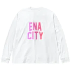 JIMOTOE Wear Local Japanの恵那市 ENA CITY Big Long Sleeve T-Shirt