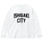 JIMOTOE Wear Local Japanの石垣市 ISHIGAKI CITY Big Long Sleeve T-Shirt