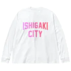 JIMOTOE Wear Local Japanの石垣市 ISHIGAKI CITY Big Long Sleeve T-Shirt