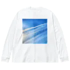 ArtWillの飛行機雲 Big Long Sleeve T-Shirt