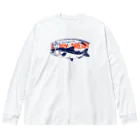 イラスト MONYAAT の**サーモン サモタンの夢 Big Long Sleeve T-Shirt