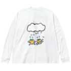 greetenの植木に雨を ビッグシルエットロングスリーブTシャツ