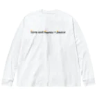 tsukiのlone and money = peace_black ビッグシルエットロングスリーブTシャツ