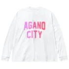 JIMOTO Wear Local Japanの阿賀野市 AGANO CITY ビッグシルエットロングスリーブTシャツ