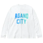 JIMOTO Wear Local Japanの阿賀野市 AGANO CITY ビッグシルエットロングスリーブTシャツ