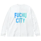 JIMOTOE Wear Local Japanの府中市 FUCHU CITY Big Long Sleeve T-Shirt