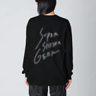SUPER TEGAKI CHILLING SHOPのSUPER SHISHA GEEK ロンT BK ビッグシルエットロングスリーブTシャツ