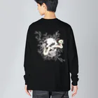 Siderunの館 B2の【両面プリント】骸骨と白蛇 2 Big Long Sleeve T-Shirt