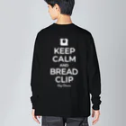 【SALE】Tシャツ★1,000円引きセール開催中！！！kg_shopの[★バック] KEEP CALM AND BREAD CLIP [ホワイト] Big Long Sleeve T-Shirt