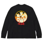 ぎんまにの【バックプリント】ペンギン[mob]（おれんじ） Big Long Sleeve T-Shirt