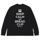 【SALE】Tシャツ★1,000円引きセール開催中！！！kg_shopの[★バック] KEEP CALM AND BREAD CLIP [ホワイト] Big Long Sleeve T-Shirt