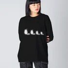 木ノ下商店の猫とちょうちょ Big Long Sleeve T-Shirt