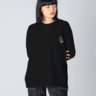 たつおと海子 公式ショップのSeasideKitchen（シンプル_ホワイト） Big Long Sleeve T-Shirt