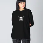 Siderunの館 B2の【両面プリント】 骸骨と白蛇 Big Long Sleeve T-Shirt