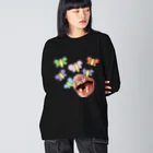 ハナイロの花唇てふてふ ビッグシルエットロングスリーブTシャツ