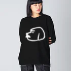 お髭ショップのお髭ビッグドッグ(白) Big Long Sleeve T-Shirt