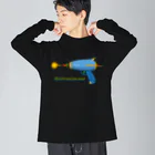 Teal Blue CoffeeのShoot the ray gun! ビッグシルエットロングスリーブTシャツ