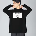 ZASHIKIの目ん玉(くろ) ビッグシルエットロングスリーブTシャツ