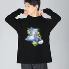 睦月の水彩にゃんこ Big Long Sleeve T-Shirt