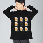 a-bow's workshop(あーぼぅズ ワークショップ)のBeer(けっこうなおてまえで : B) ビッグシルエットロングスリーブTシャツ