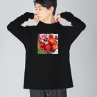 photo-kiokuのドライフラワー ビッグシルエットロングスリーブTシャツ