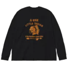 キッズモード某のワンリトルインディアン（イエロー） 루즈핏 롱 슬리브 티셔츠