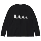 木ノ下商店の猫とちょうちょ Big Long Sleeve T-Shirt