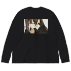 A-manyuのアコギの女の子 ビッグシルエットロングスリーブTシャツ